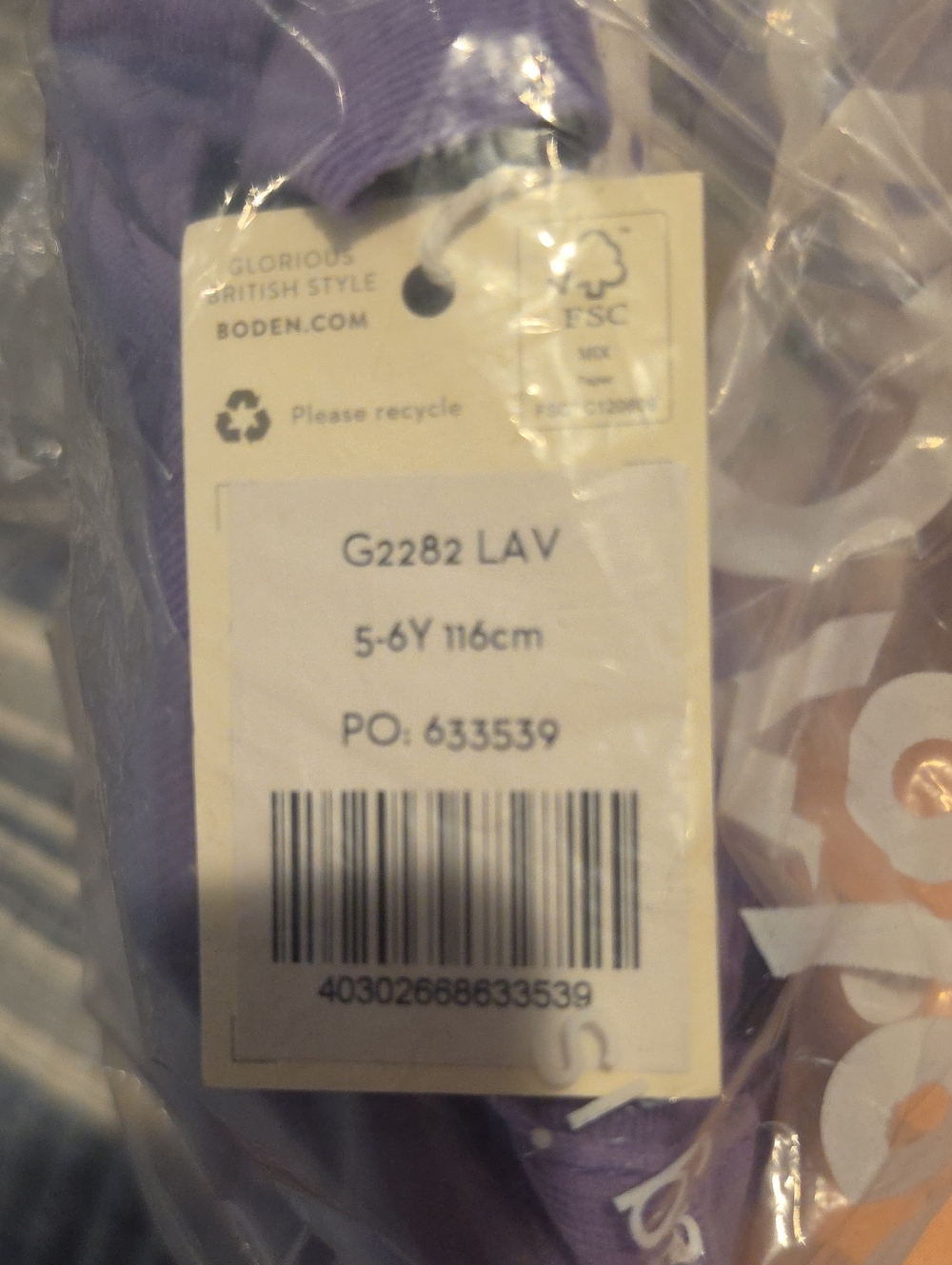NWT Mini Boden Lavender Corduroy Rainbow Patch Overall Dress - Picture 10 of 11